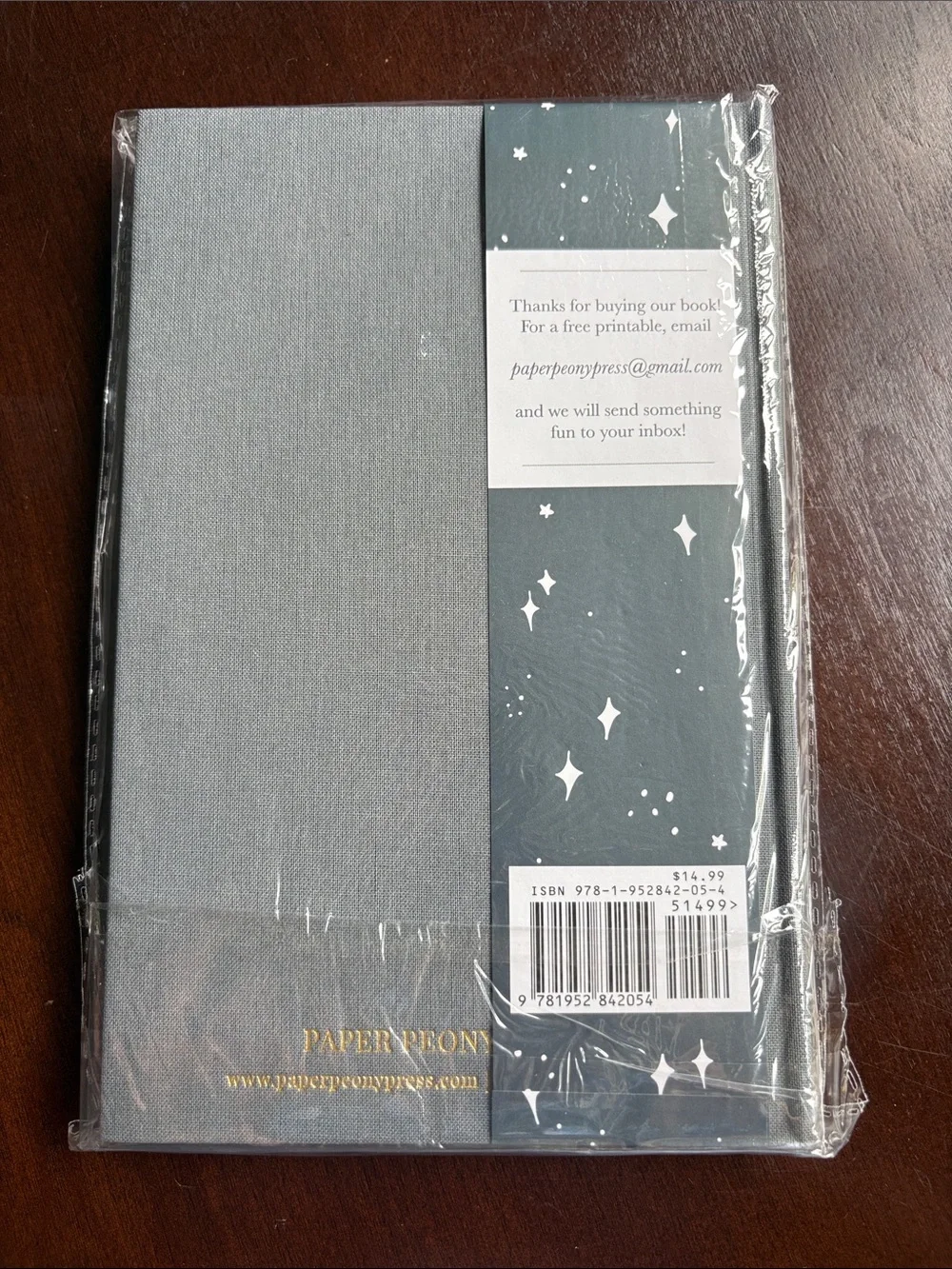 Paper Source Gray Gratitude Journal with Gold Lettering